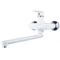 PLAMIX OSCAR-006 EURO SET WHITE Змішувач для ванни(зі шлангом,лійкою та кроншт.)(Кол.білий)(24шт/ящ)