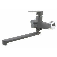 Змішувач для ванни Plamix Oscar-006 Euro SET Graphite (з шлангом, лійкою та кронш.) (Колір графіт) (PM6098)