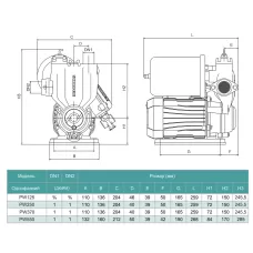 Насосна станція SHIMGE PW370, Hmax 36 м, Qmax 40 л/хв