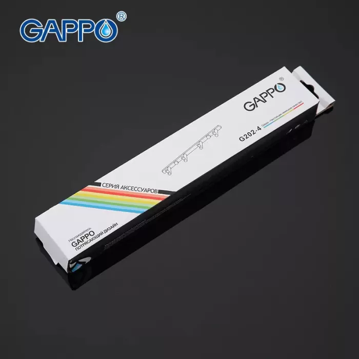 Вішалка GAPPO G202-4 на 4 гачки 235 мм, хром