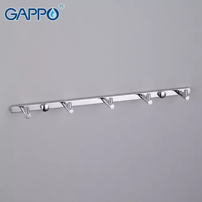 Вішалка GAPPO G202-5 на 5 гачків 300 мм, хром