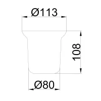 Склянка для йоржика Frap F753, матовий