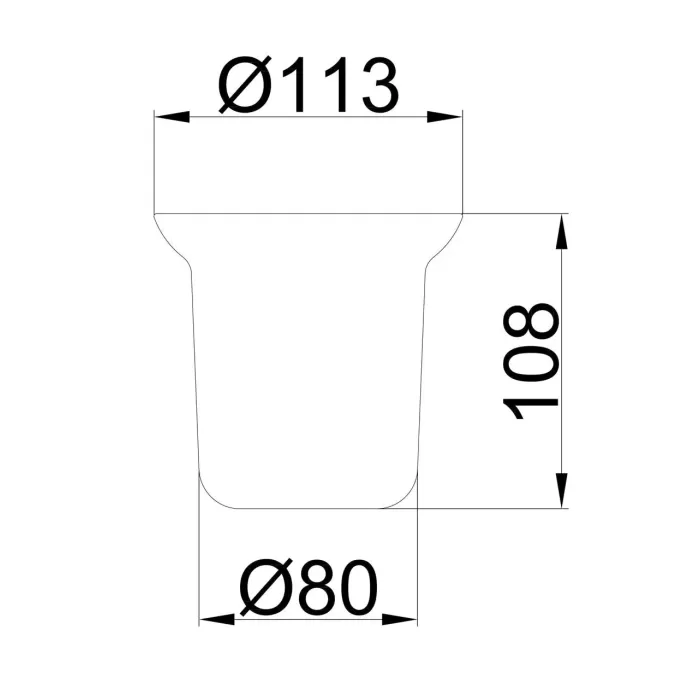 Склянка для йоржика Frap F753, матовий