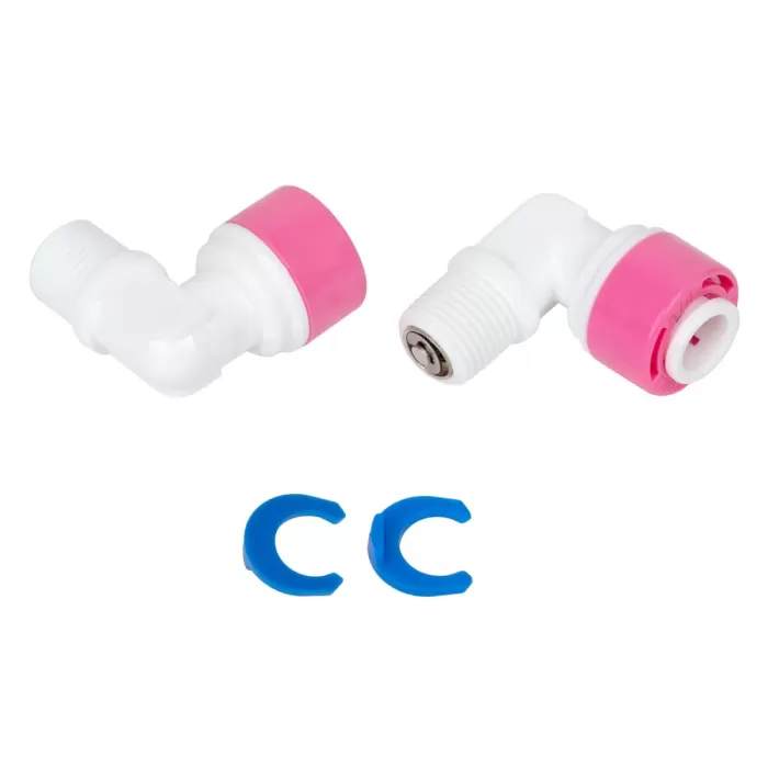 Кутовий фітинг із зворотним клапаном ITAL 1/8"РН x 1/4"Q (кратно 10 шт) (ST007A)