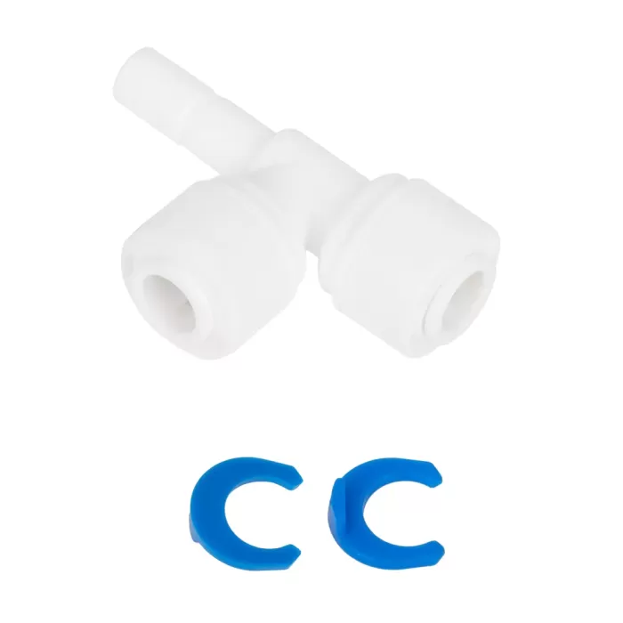 Трійник 1/4"стрижень x 1/4"цанга x 1/4"цанга (КРАТНО 10 шт) (ST023-A) {10}