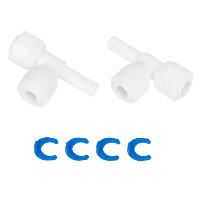 Трійник 1/4"стрижень x 1/4"цанга x 1/4"цанга (КРАТНО 10 шт) (ST023-A) {10}