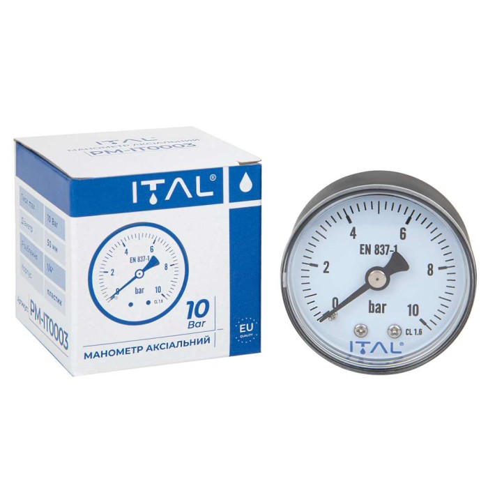 Манометр Ø50 1/4" 10 bar фронтальний ITAL {200}