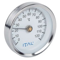Термометр Ø63 накладний 0-120С ITAL {100}