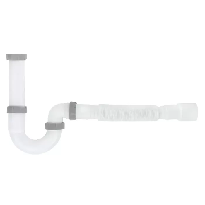 P1010 напівсифон 1 1/2*40, без випуску, прямоточний, гофротруба 40*40/50 {35}
