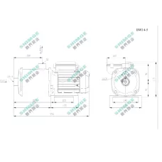 BWI 4-5/1 SHIMGE 220В ц/біжний багатоступ. нерж (1 кВт, Нmax=47(40)м, Qmax=100(67)л/хв {1}