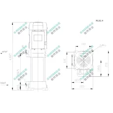 PLD2-9 SHIMGE 220В ц/біжний багатоступ. вертик. (1,5 кВт, Нmax=105(84)м, Qmax=67(34)л/хв {1}