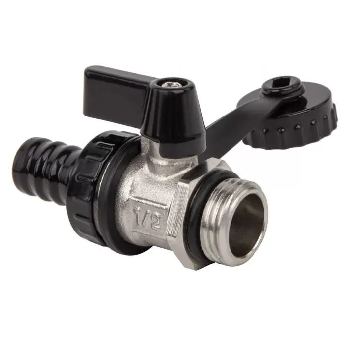 Зливний кран для колектора 1/2" ITAL нік. (IT18-H3031) {160}