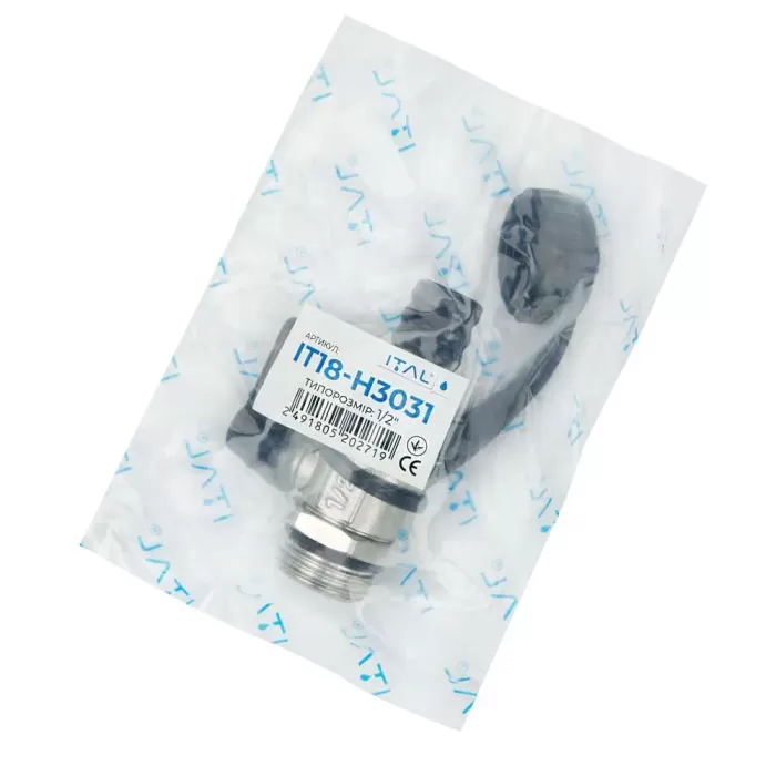 Зливний кран для колектора 1/2" ITAL нік. (IT18-H3031) {160}